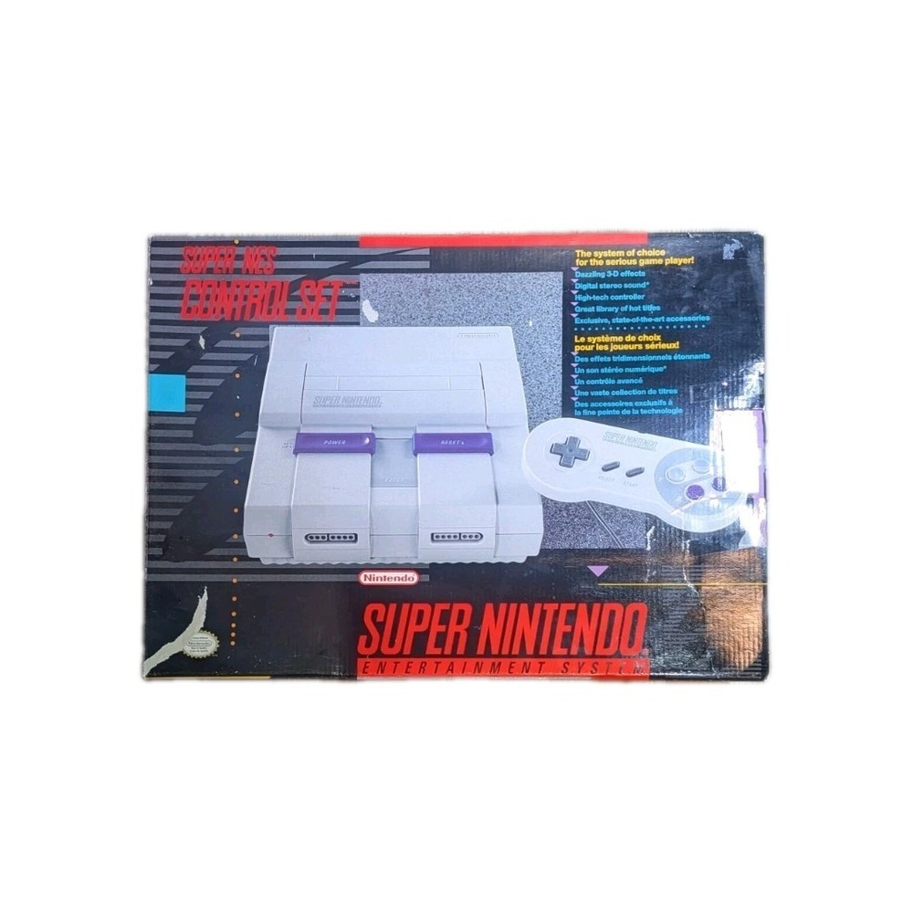 Vtg 1992 Super Nintendo Nes Entertainment System Control Set EMPTY BOX
